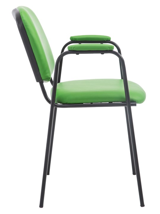 Chaise visiteur Ken PRO cuir artificiel, vert