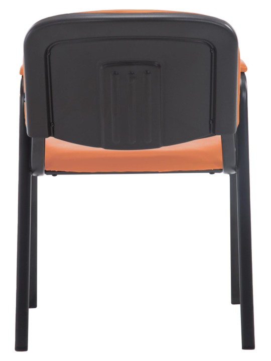 Chaise visiteur Ken PRO cuir artificiel, orange