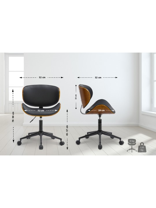 Chaise de bureau Sammy, noir