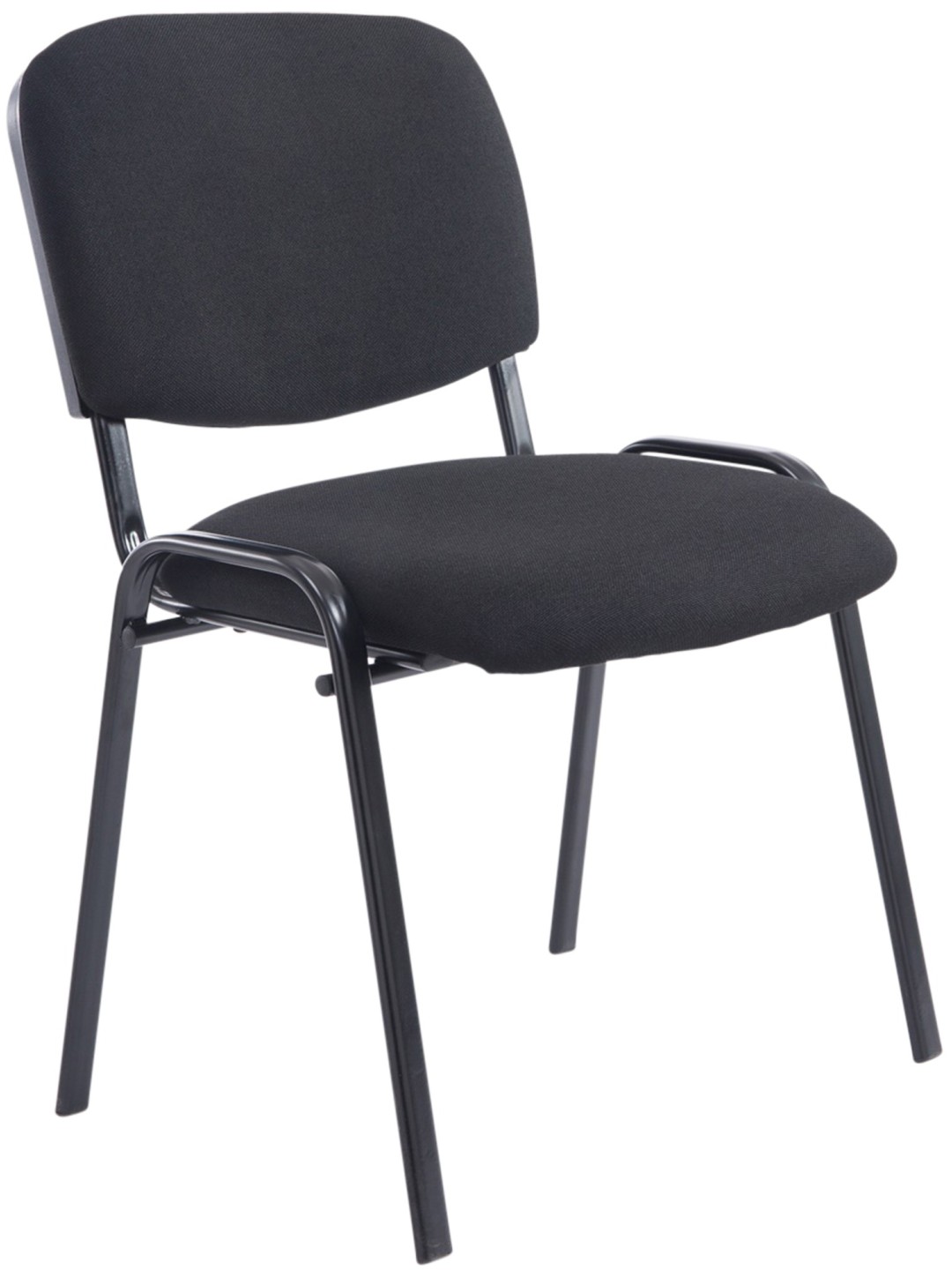 Chaise visiteur Ken XL tissu, noir