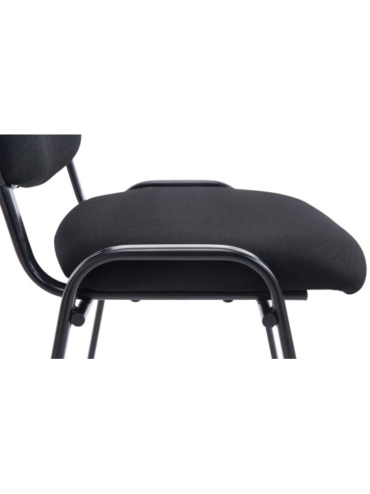 Chaise visiteur Ken XL tissu, noir Chaise visiteur Ken XL tissu, noir