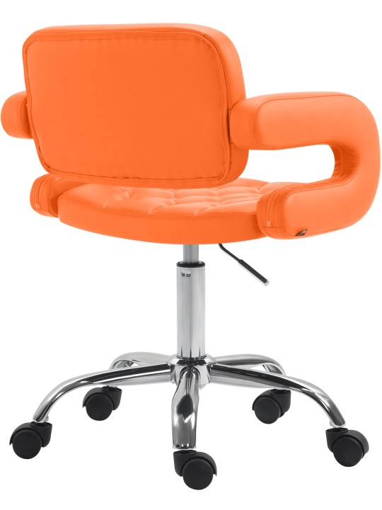 Tabouret de travail Dublin simili cuir, orange Tabouret de travail Dublin simili cuir, orange