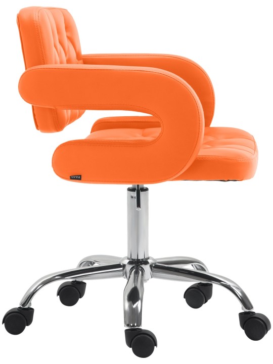 Tabouret de travail Dublin simili cuir, orange Tabouret de travail Dublin simili cuir, orange
