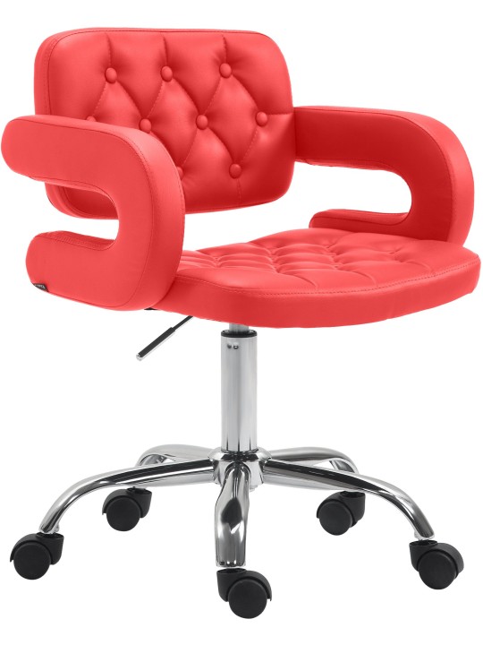 Tabouret de travail Dublin simili cuir, rouge Tabouret de travail Dublin simili cuir, rouge