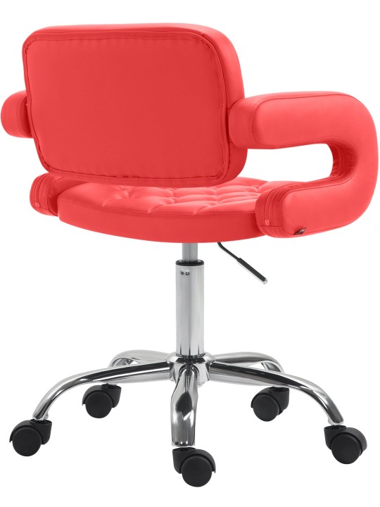 Tabouret de travail Dublin simili cuir, rouge Tabouret de travail Dublin simili cuir, rouge