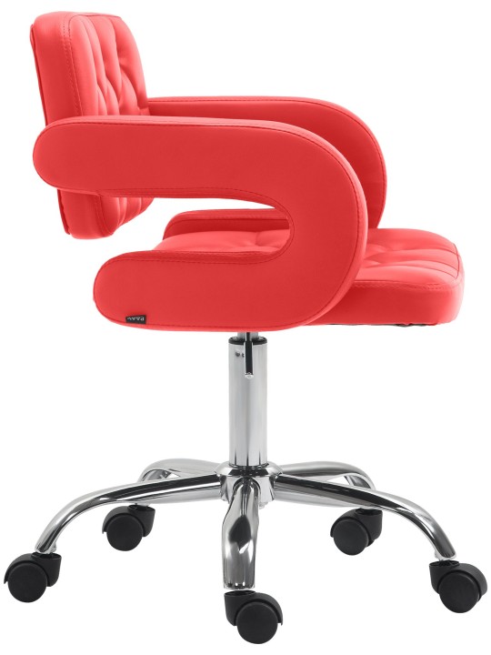 Tabouret de travail Dublin simili cuir, rouge Tabouret de travail Dublin simili cuir, rouge