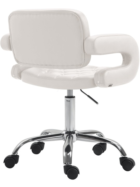 Tabouret de travail Dublin simili cuir, blanc Tabouret de travail Dublin simili cuir, blanc