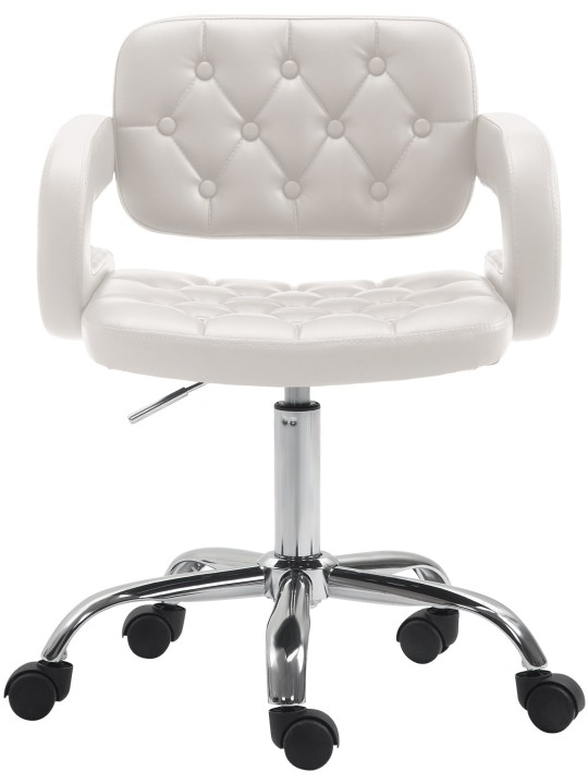 Tabouret de travail Dublin simili cuir, blanc Tabouret de travail Dublin simili cuir, blanc