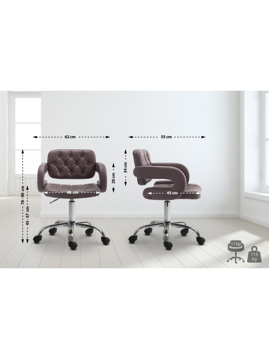 Tabouret de travail Dublin simili cuir, brun Tabouret de travail Dublin simili cuir, brun