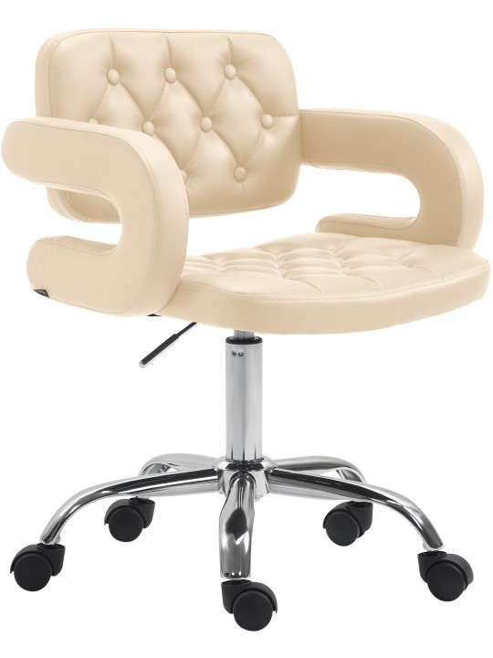 Tabouret de travail Dublin simili cuir, crème Tabouret de travail Dublin simili cuir, crème