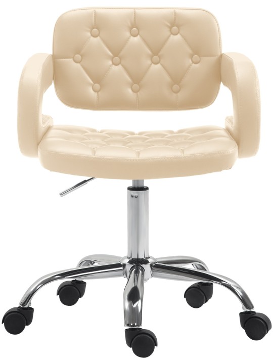 Tabouret de travail Dublin simili cuir, crème Tabouret de travail Dublin simili cuir, crème