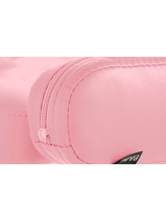 Chaise longue Dublin simili cuir, rose