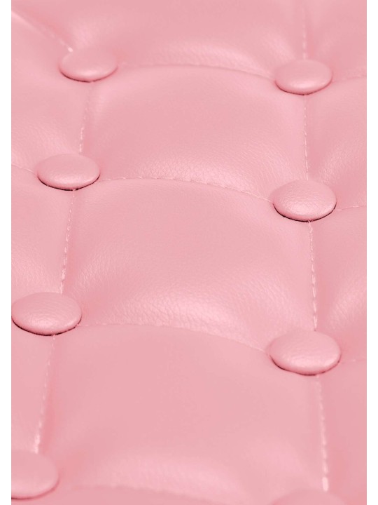 Chaise longue Dublin simili cuir, rose