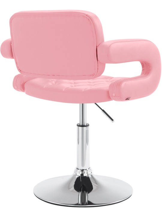 Chaise longue Dublin simili cuir, rose