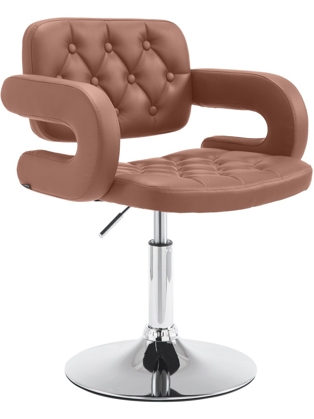 Chaise longue Dublin simili cuir, cognac