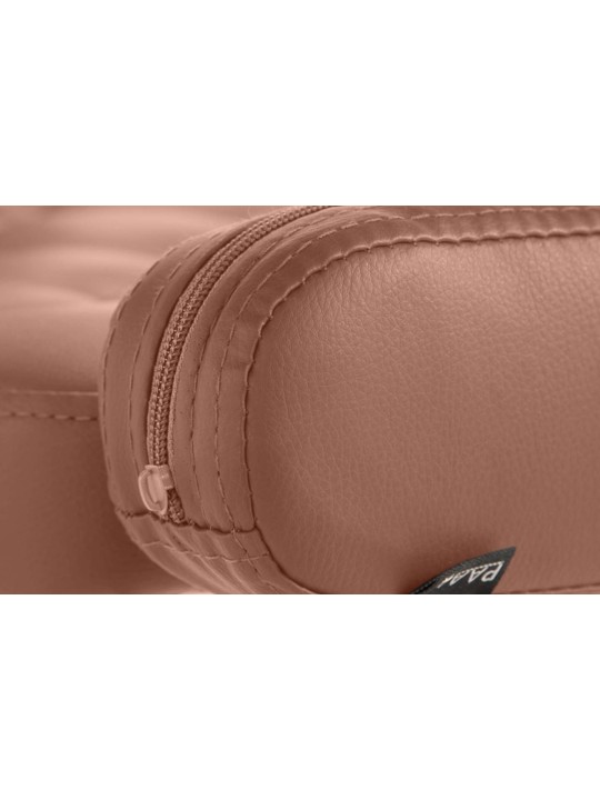 Chaise longue Dublin simili cuir, cognac