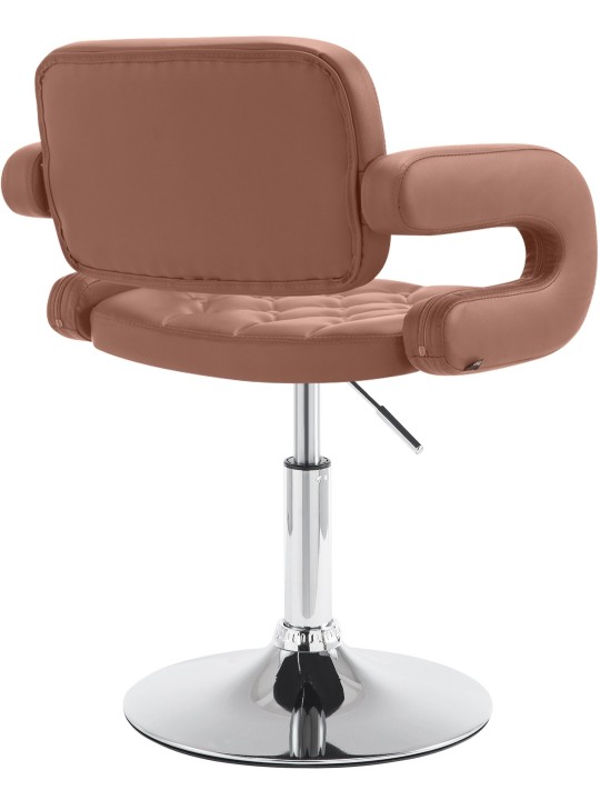 Chaise longue Dublin simili cuir, cognac