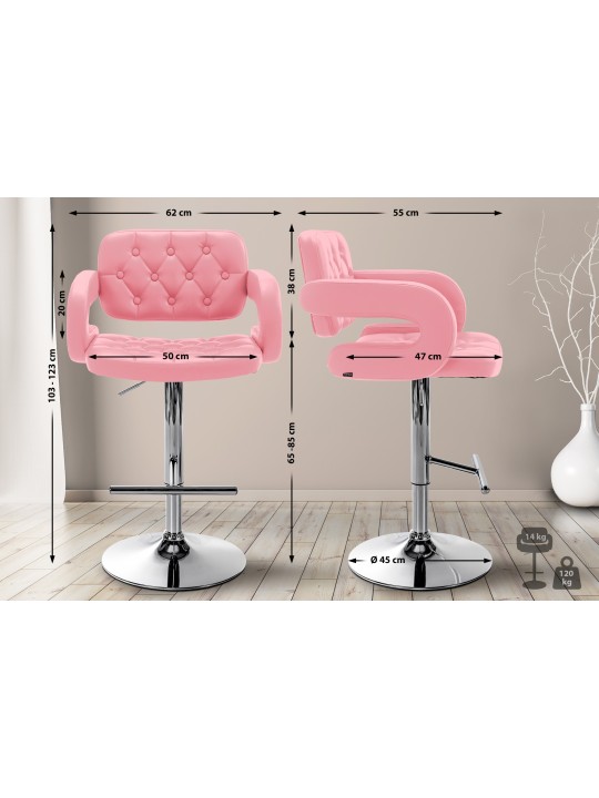 Tabouret de bar Dublin C, rose