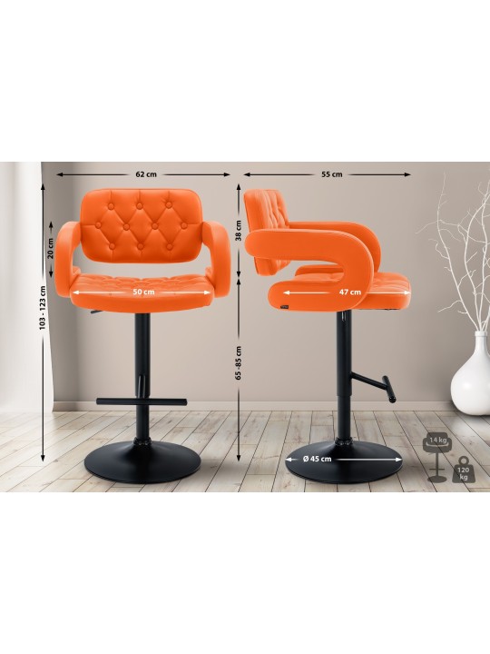 Tabouret de bar Dublin, orange