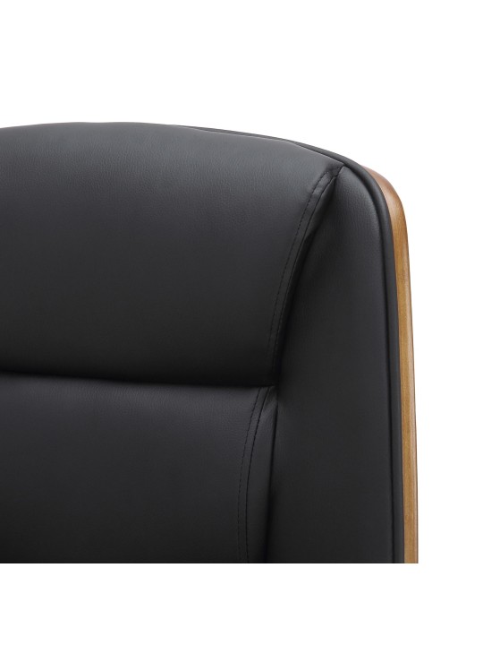 Chaise de bureau Yankton, noyer/noir