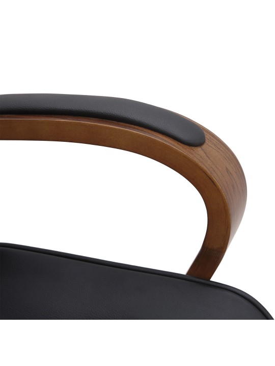 Chaise de bureau Yankton, noyer/noir