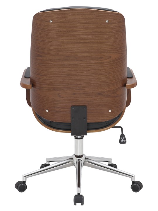 Chaise de bureau Yankton, noyer/noir