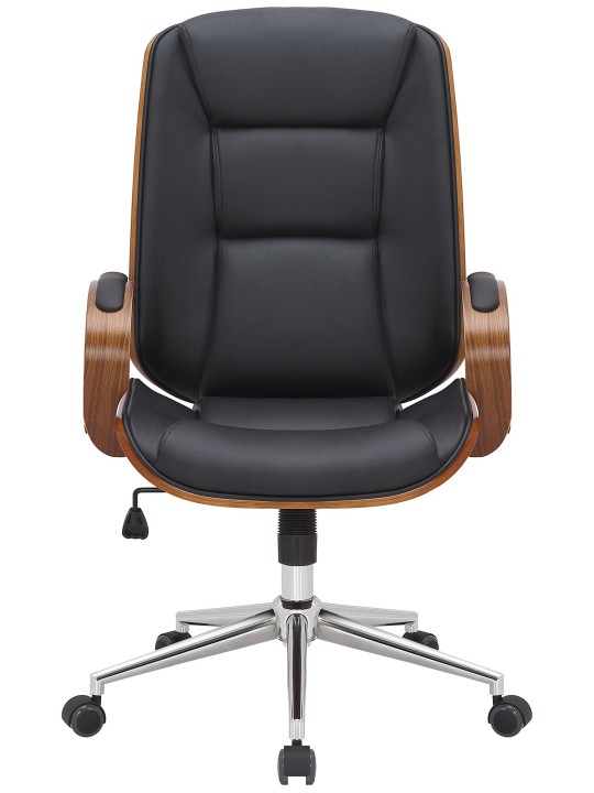 Chaise de bureau Yankton, noyer/noir