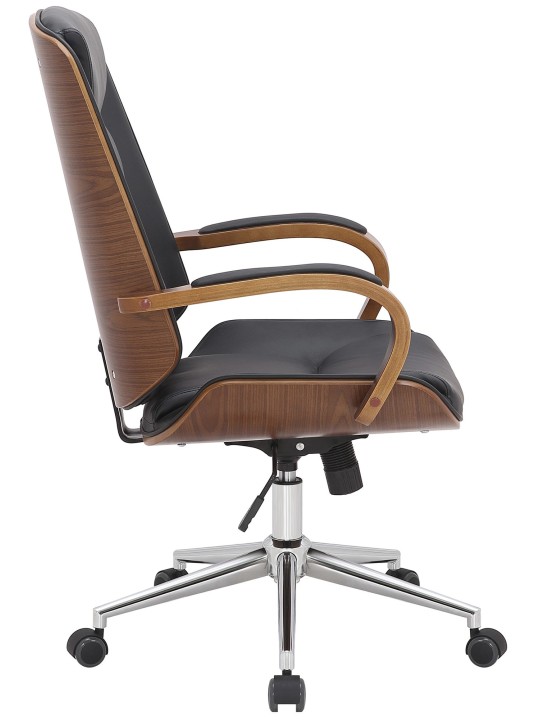 Chaise de bureau Yankton, noyer/noir