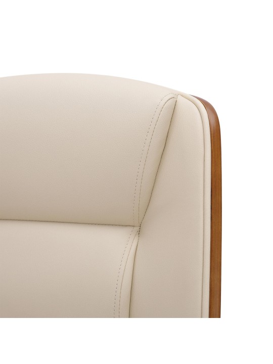 Chaise de bureau Yankton, noyer/crème