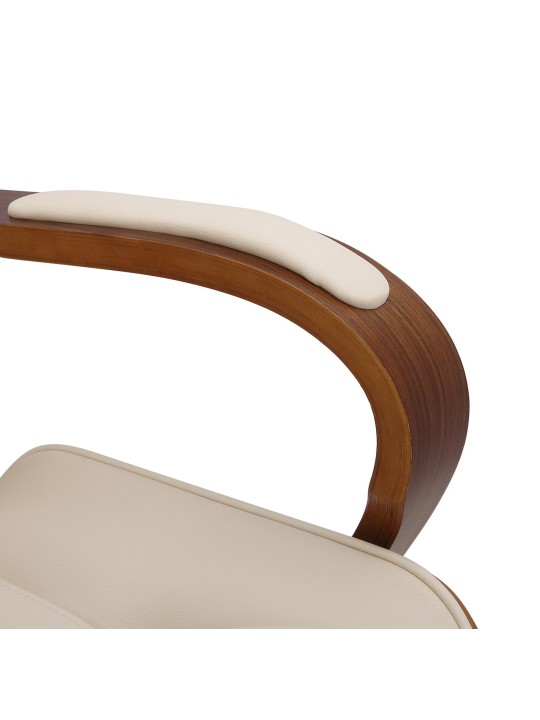 Chaise de bureau Yankton, noyer/crème