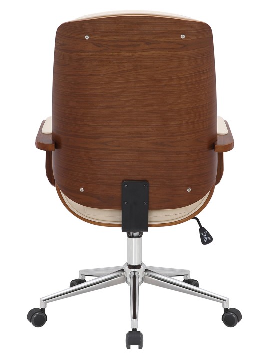 Chaise de bureau Yankton, noyer/crème