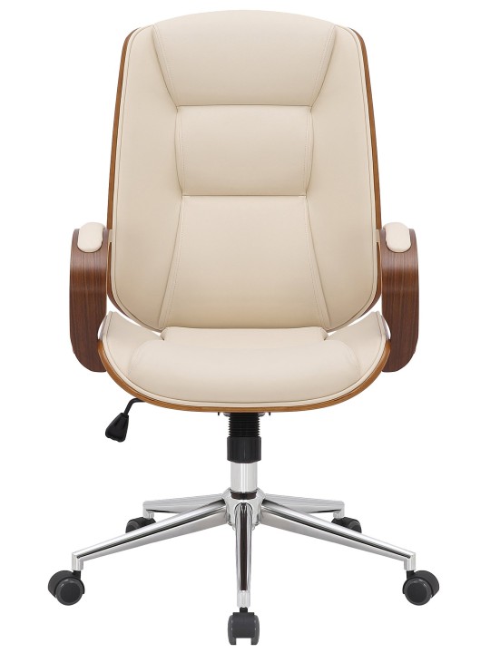 Chaise de bureau Yankton, noyer/crème