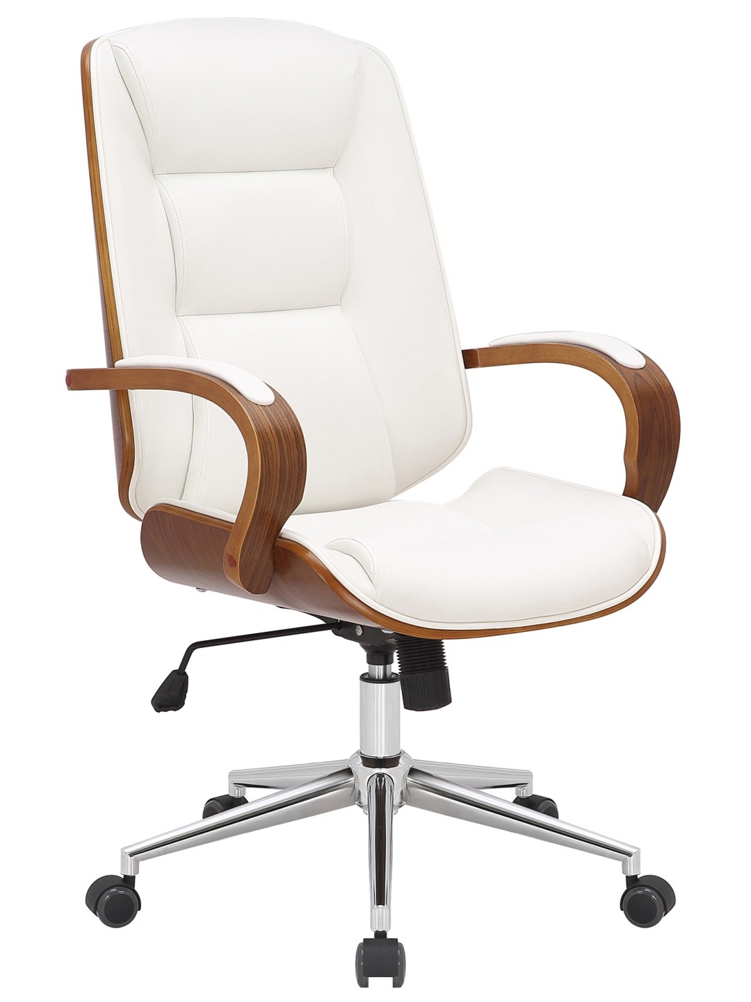 Chaise de bureau Yankton, noyer/blanc