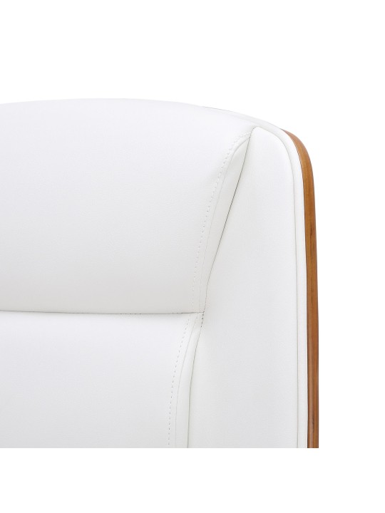 Chaise de bureau Yankton, noyer/blanc