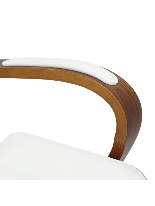Chaise de bureau Yankton, noyer/blanc