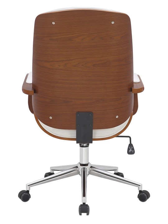 Chaise de bureau Yankton, noyer/blanc