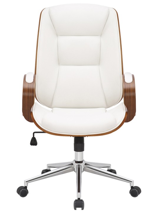 Chaise de bureau Yankton, noyer/blanc