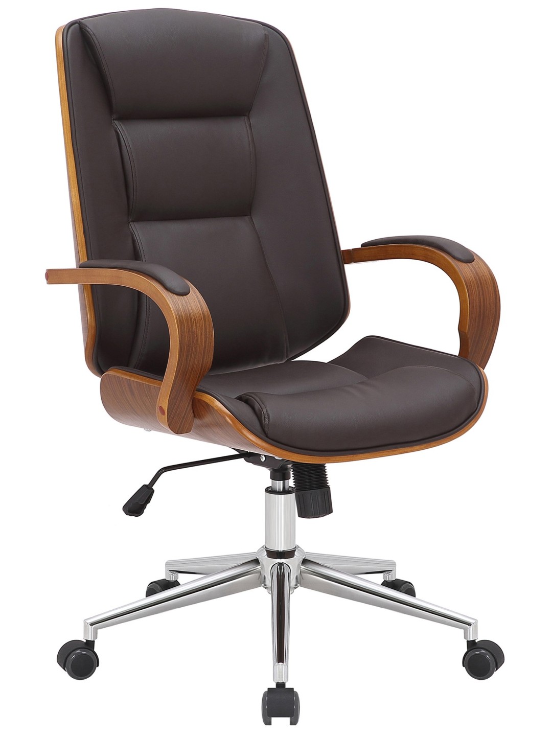 Chaise de bureau Yankton, noyer/brun