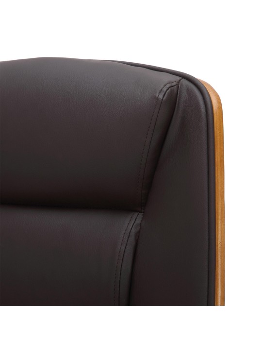 Chaise de bureau Yankton, noyer/brun