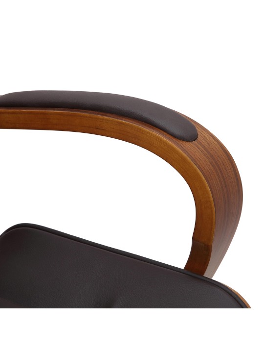 Chaise de bureau Yankton, noyer/brun