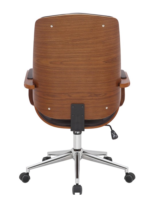 Chaise de bureau Yankton, noyer/brun