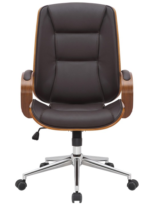 Chaise de bureau Yankton, noyer/brun