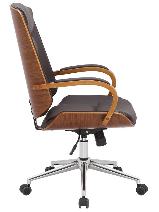 Chaise de bureau Yankton, noyer/brun