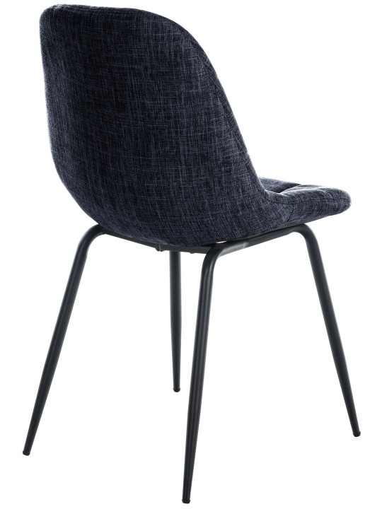 Lot de 2 chaises Tom tissu, noir