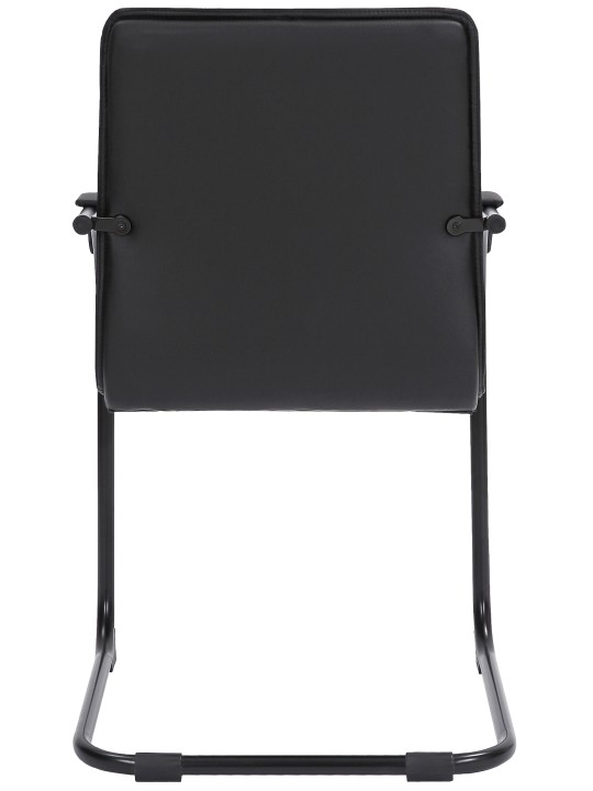 Lot de 2 chaises visiteurs Tira simili cuir, noir/noir Lot de 2 chaises visiteurs Tira simili cuir, noir/noir