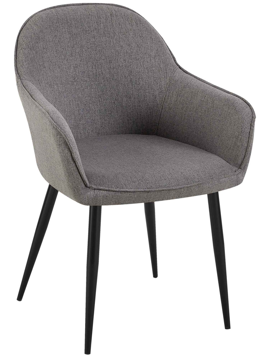 Chaise de salle à manger Boise tissu, gris foncé