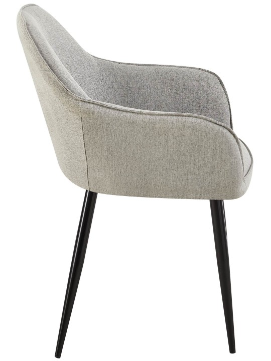 Lot de 2 chaises de salle à manger Boise tissu, gris Lot de 2 chaises de salle à manger Boise tissu, gris