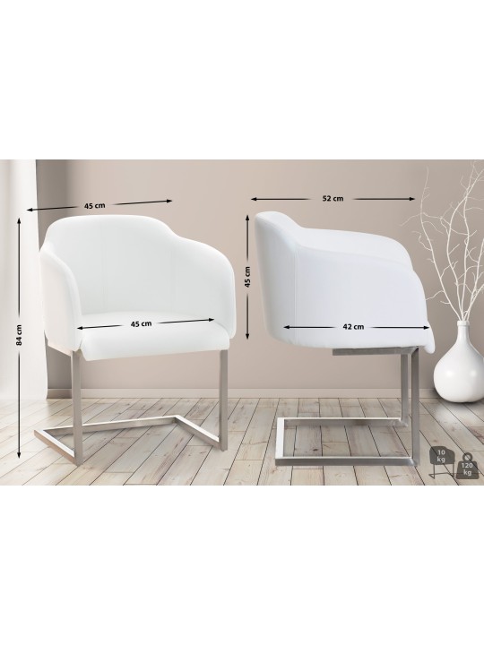 Chaise visiteur Magnus, blanc Chaise visiteur Magnus, blanc