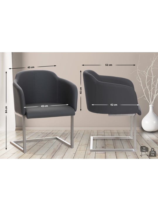 Chaise visiteur Magnus, gris Chaise visiteur Magnus, gris