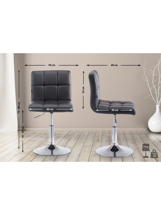 Chaise longue Palma V2, noir